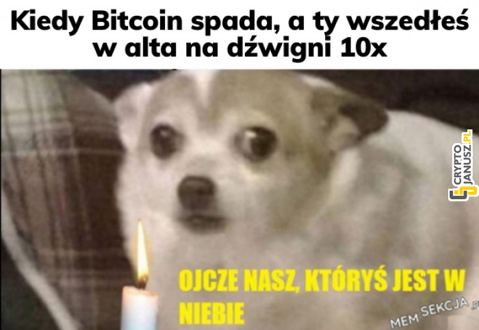 Kiedy Bitcoin spada, a ty wszedłeś w alta na dźwigni 10x