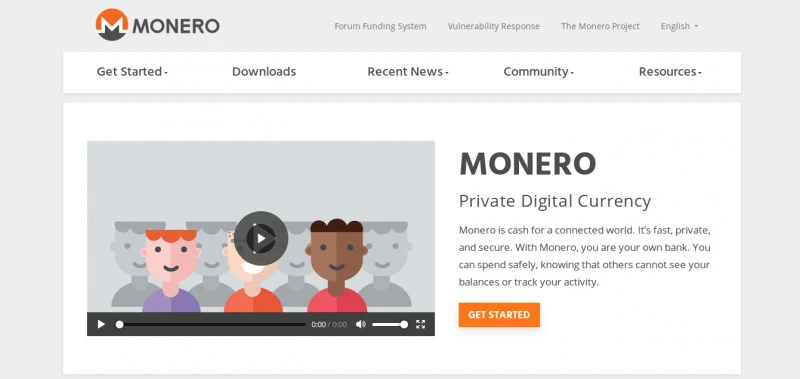 Oficjalna strona projektu kryptowaluty Monero - monero.com