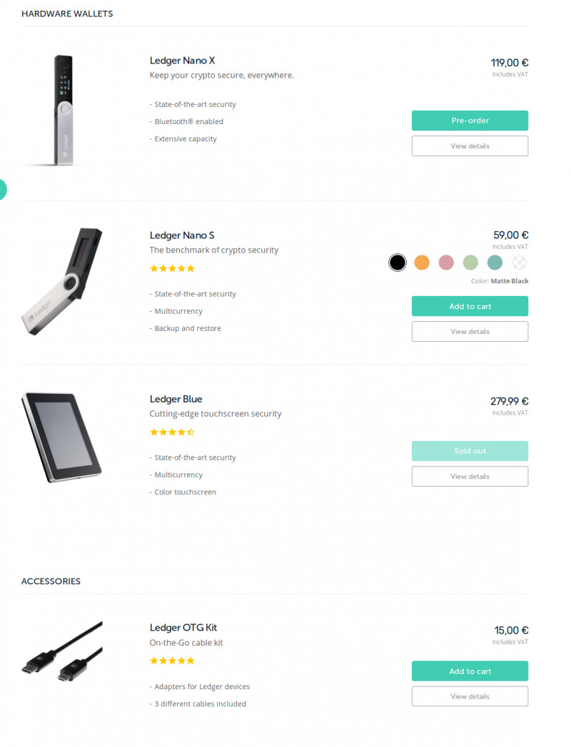 Sklep internetowy, w którym można kupić portfel sprzętowy Ledger Nano S
