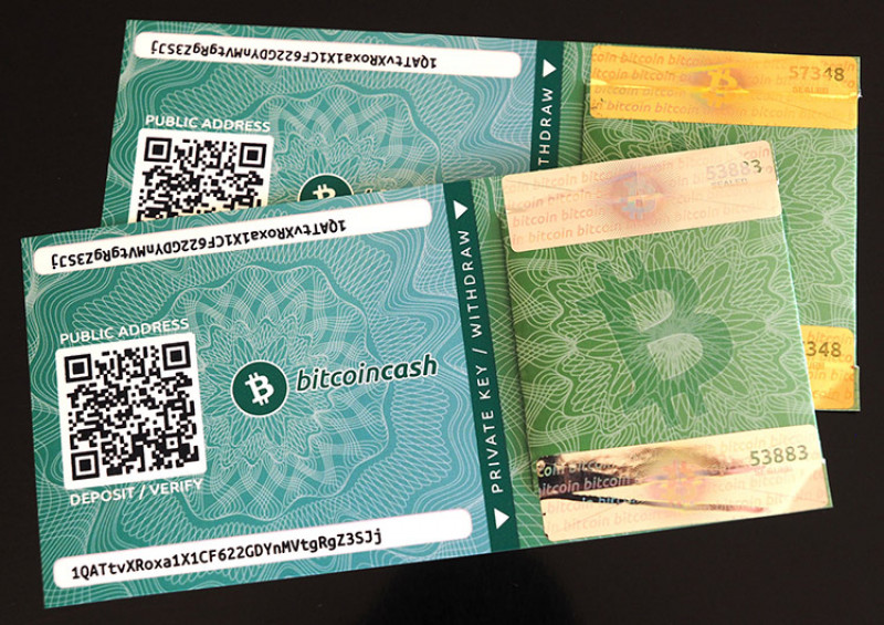 Papierowy portfel Bitcoin