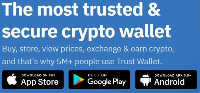 Widok ze strony głównej Trust Wallet
